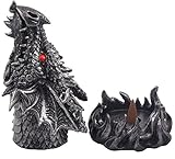 red eyes black dragon deck 2019 DWK Smokin Saurian Black Dragon with Red Eyes Aromatic Incense Burner Holder Fantasy