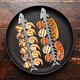Harweod Hot Dog Roaster, Stainless Steel Marshmallow Roaster, Novelty Barbecue BBQ Tools, Bonfire and Grill, Barbecue Forks Accessories for Campfire (Fish+Dragon)