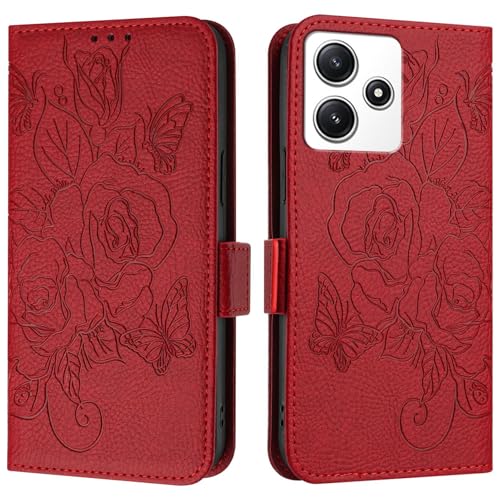 Étui antichoc Redmi 12 4G avec porte-cartes et clapet folio de protection intégrale