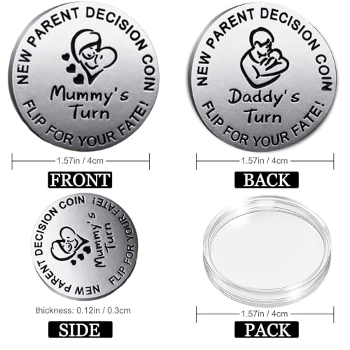 Image of Funny New Parents Decision Gift,Pregnancy Gifts New Dad Mom Gifts,New Parents Gifts for Couples Halloween Thanksgiving Christmas Gift for First Time to be Moms Dads Daddy Mummy Double Sided