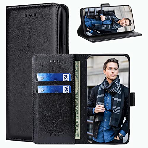 xinyunew Funda para Samsung Galaxy A01 Core con Tapa, Funda Movil Samsung Galaxy A01 Core, Funda Libro Galaxy A01 Core Carcasa Magnético Funda para Galaxy A01 Core, Negro