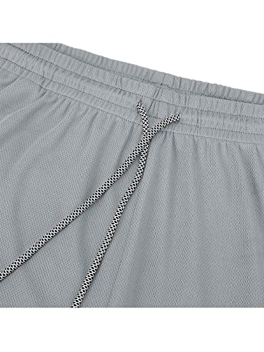 Century Star Mens Running Shorts Athletic Workout Quick Dry Compression Short For Men With Pockets Training Sport Gym Shorts Grey X-Large #TOP4