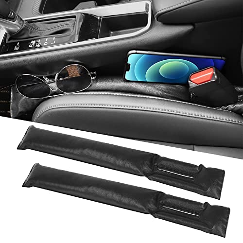 2 Pièces Organisateur Siège Voiture - Boîte Rangement Console Central Cuir PU Noir