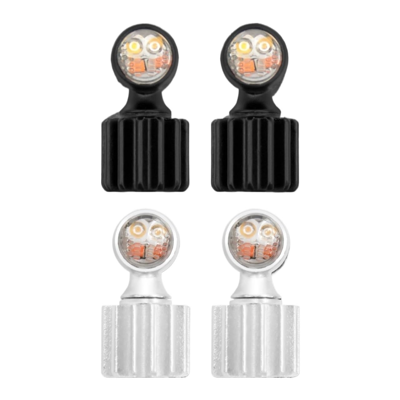 Indicatore di direzione Mini luce freno a LED anteriore posteriore luce marcia nera/cromata universale per Har&ley Touring Softail Sportster Lampeggianti