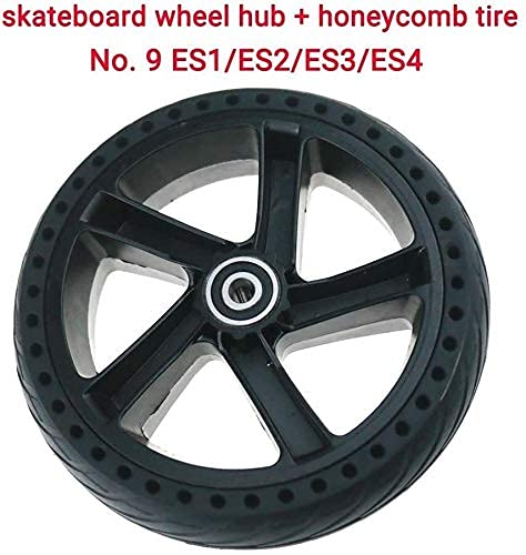 Pneumatici per Scooter elettrici, Pneumatici Solidi a Nido d'Ape antideflagranti, Ruote in Alluminio, Adatti per 9 Pneumatici per Scooter elettrici