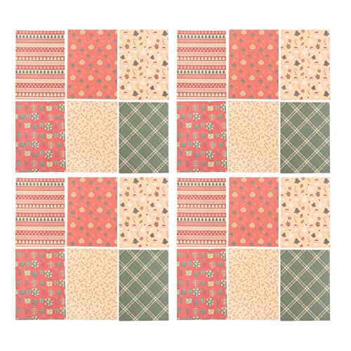 Respicefinem 4 Piece Set Of Christmas Wrapping Paper Measuring 27 6x19 7 In With Classic Patterns Made From DIY Kraft Material Ideal For Decorative Craft And Gift Wrapping
