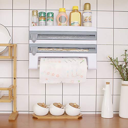 Suporte de papel toalha para montagem na parede, suporte para papel toalha de cozinha dispensador de