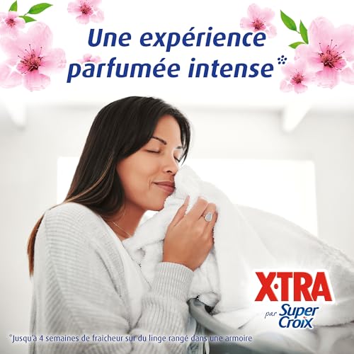 X-Tra par Super Croix -Lessive Liquide - Japon - Fleurs de Cerisier & Thé Vert - Moment Evasion - Experience Sensorielle - Parfum Intense - Longue Durée - Efficace dès 20°C - 42 Lavages (Lot de 2) – vue 3