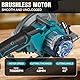 ONEVAN Akku Handkreissäge, Bürstenlos Akku Mini Kreissäge für Makita 18V, 7000RPM Tauchkreissäge Schnitttiefe 48mm, 0-45°, mit 3 Sägeblättern (125mm, 140mm, 150mm) (ohne Batterie)