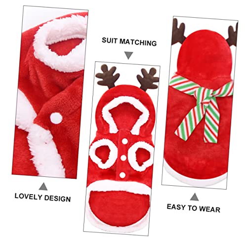 Disfraz navideño para perro con diseño de alce miniatura 4