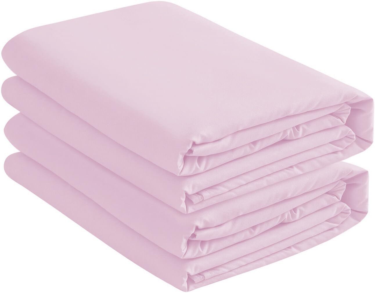 Jersey 150 Gsm Cotton Fitted Sheet (Pink, Small Double W120 x L191cm + 38cm Deep)