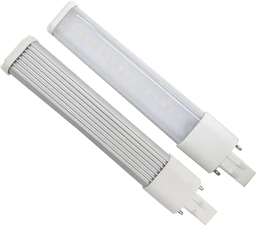 Miniatura 2 de Paquete de 2 bombillas LED horizontales PL GX23 de 7 W y 2 pines, equivalente a CFL de 13 W, bombilla LED de repuesto PLS-13W Plug & Play (blanco