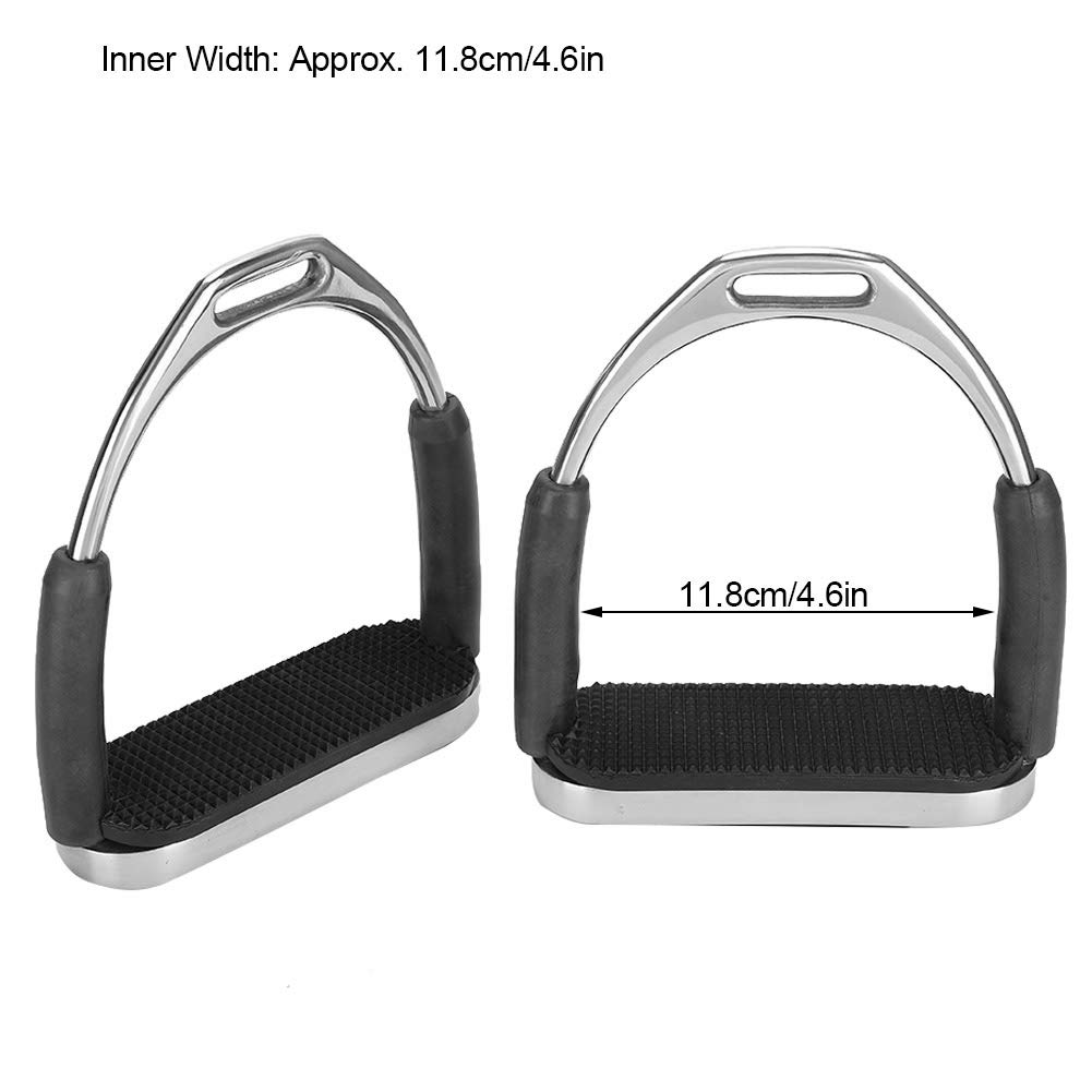 Estribos para Montar a Caballo del Oeste de Acero Inoxidable de 2 Piezas, Tachuela para Silla de Montar Ecuestre con Juntas oscilantes para una conducción Segura y cómoda