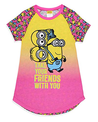 INTIMO Girls' Despicable Me Minions Take Your Friends With You Nightgown Sleep Pajama Shirt