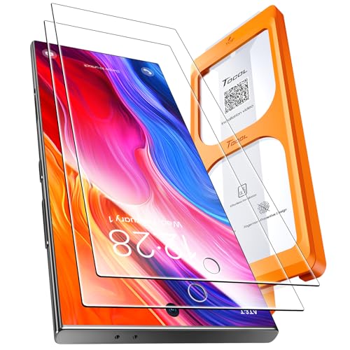 TOCOL for Samsung Galaxy S24 Ultra Screen Protector [9H Hardness] [Military Grade Shatterproof] HD Tempered Glass 2 Pack