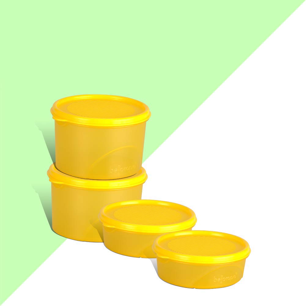 Belocopia - 4 Piece Round Easy Pick Container Set (1.5 L), Yellow (B07T2F5MJP) Amazon Price History, Amazon Price Tracker