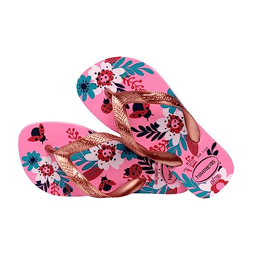 Havaianas Girl's Kid's Flores Sandal Eggplant/Rose Gold Flip-Flop4