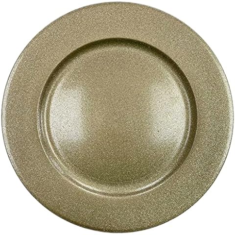 Juego de platos de carga dorados brillantes de 33 cm Cover