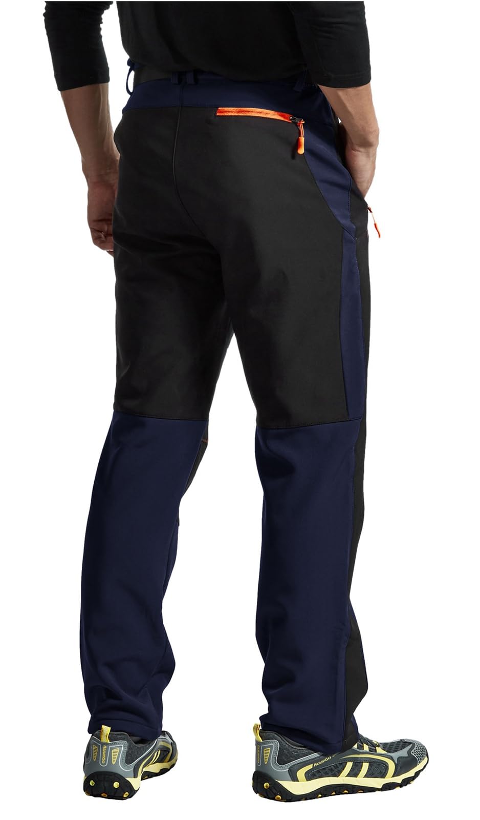 Rdruko Pantalones de esquí para hombre, impermeables, para invierno, softshell, resistentes al viento, cálidos, de invierno, térmicos, forrados, pantalones de snowboard, pantalones de trekking con