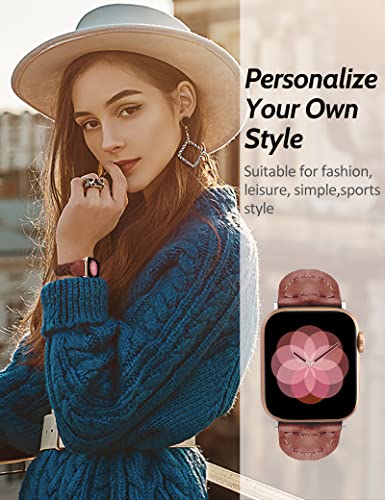 Image of Minyee Compatible with Apple Watch Band Braided 41mm 40mm 38mm 42mm 44mm 45mm 46mm 49mm Women,Solo Loop Stretchy Slim Elastic Woven Cute Bracelet Strap for iWatch Series 10 9 Ultra SE 8 7 6 5 4 3 2 1