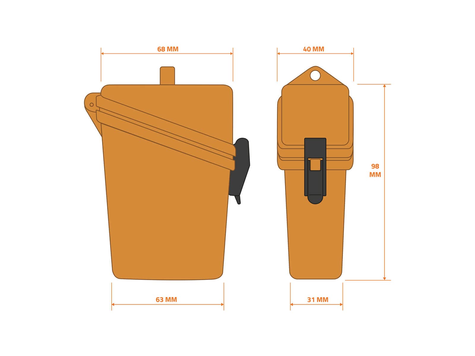 Witz STRANDSAFE Large - großer wasserdichter Badesafe gelb [1 Stück] Strandbox Schwimmsafe mit Karabinerhaken und Nylonschnur zum umhängen