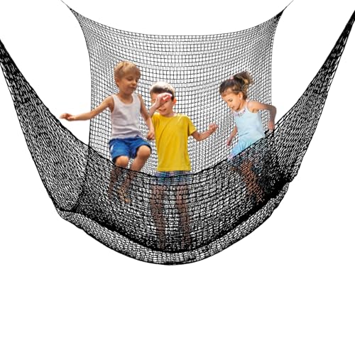 Wavemoon 6.6 x 9.9 ft Playground Safety Net,Durable Polyester Climbing Cargo Net,Fall Protection Net for Obstacle Training, Tree House, Back Yard Playground Net etc