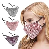 Mascarilla deportiva reutilizable para la cara, lentejuelas B)