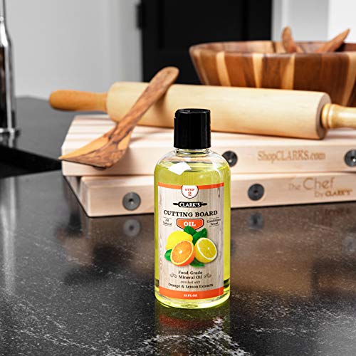 Clark'S 853324008005 Cutting Board Oil - Food Grade Mineral Oil For Cutting Board - Enriched With Lemon And Orange Oils - Butcher Block Oil And Conditioner thumb #8