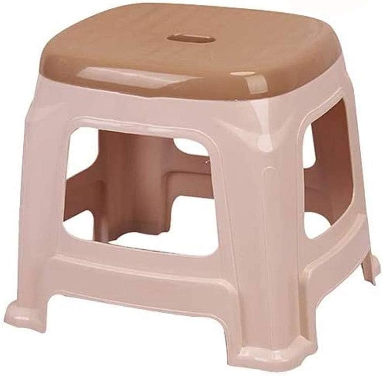Plastic Bathroom Stool, Footstool Bathroom Plastic Stool Thicken Anti-Slip Portable Superimposed Creative Change Shoes Low Stool(Black-JoJo's Bizarre Adventure1)
