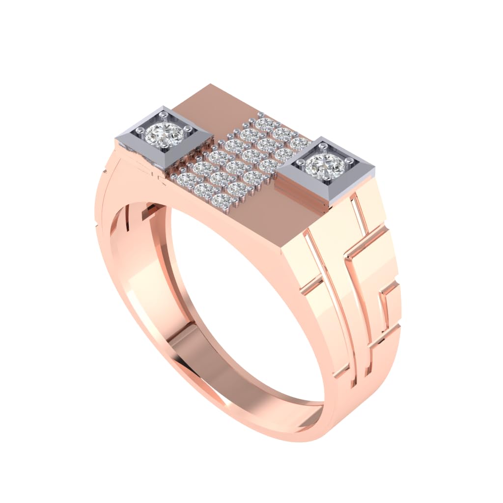Pure 925 Sterling Silver Modern Designer Band Ring | Gold, Rhodium, Rose Gold Plating Options | Diamond Ring Gift for Men and Boys | Model RSM00045-picture-11