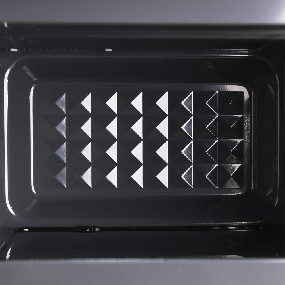 Cecotec Mikrowelle ohne Platte GrandHeat 2000 Flachbett Schwarz. Fassungsvermögen 20 Liter, Leistung 700 W, Timer bis 60 min, Innere Keramikbeschichtung [Energieeffizienzklasse A+] | Fassungsvermögen, Leistung 700 W, Timer Bis 60 Min, Innere Keramikbeschi