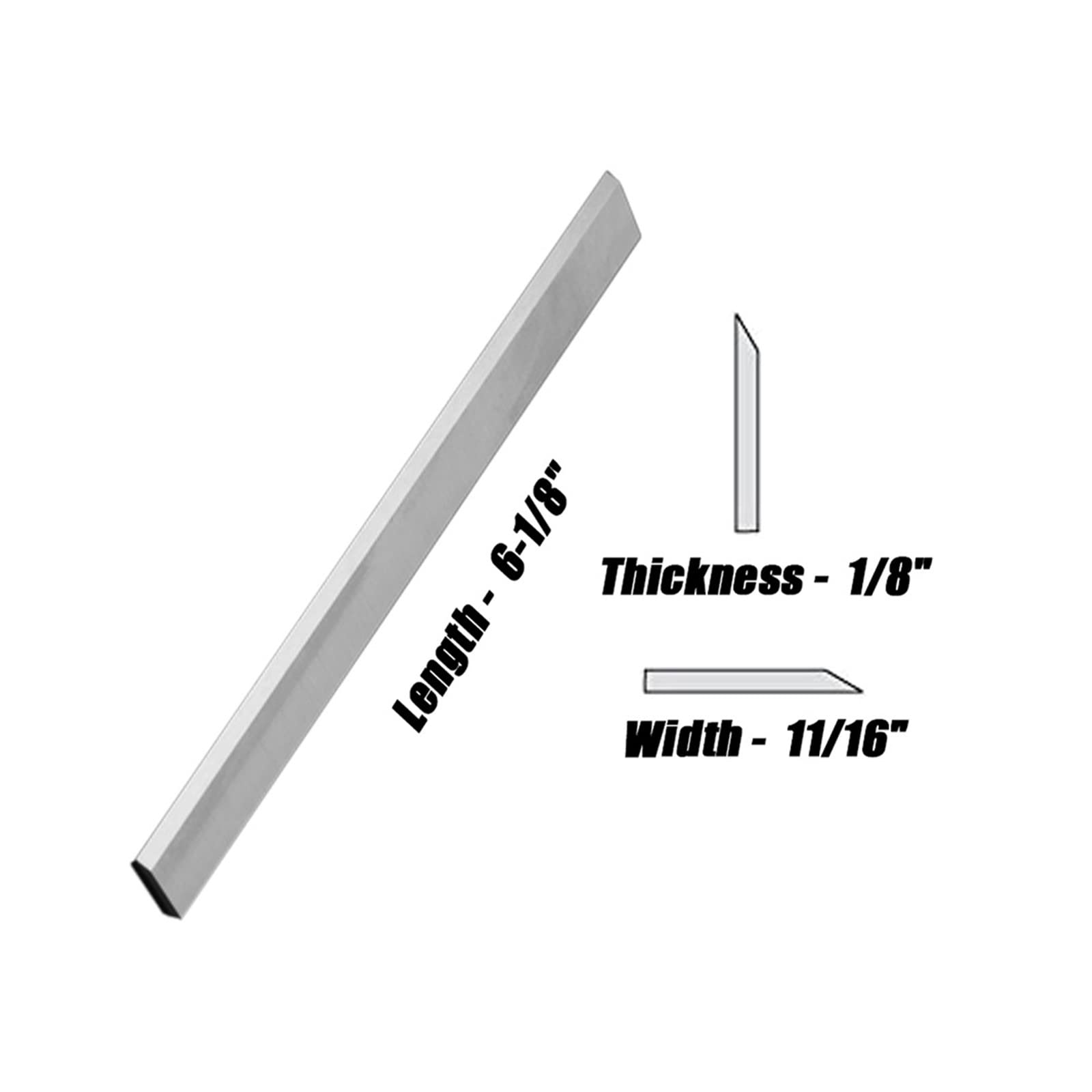 3 pièces 155x17x3mm Lame de Rabot 6-1/8 "155mm Lames de dégauchisseuse Remplacement C6 06 Lame de Rabot à Bois for Le Travail du Bois