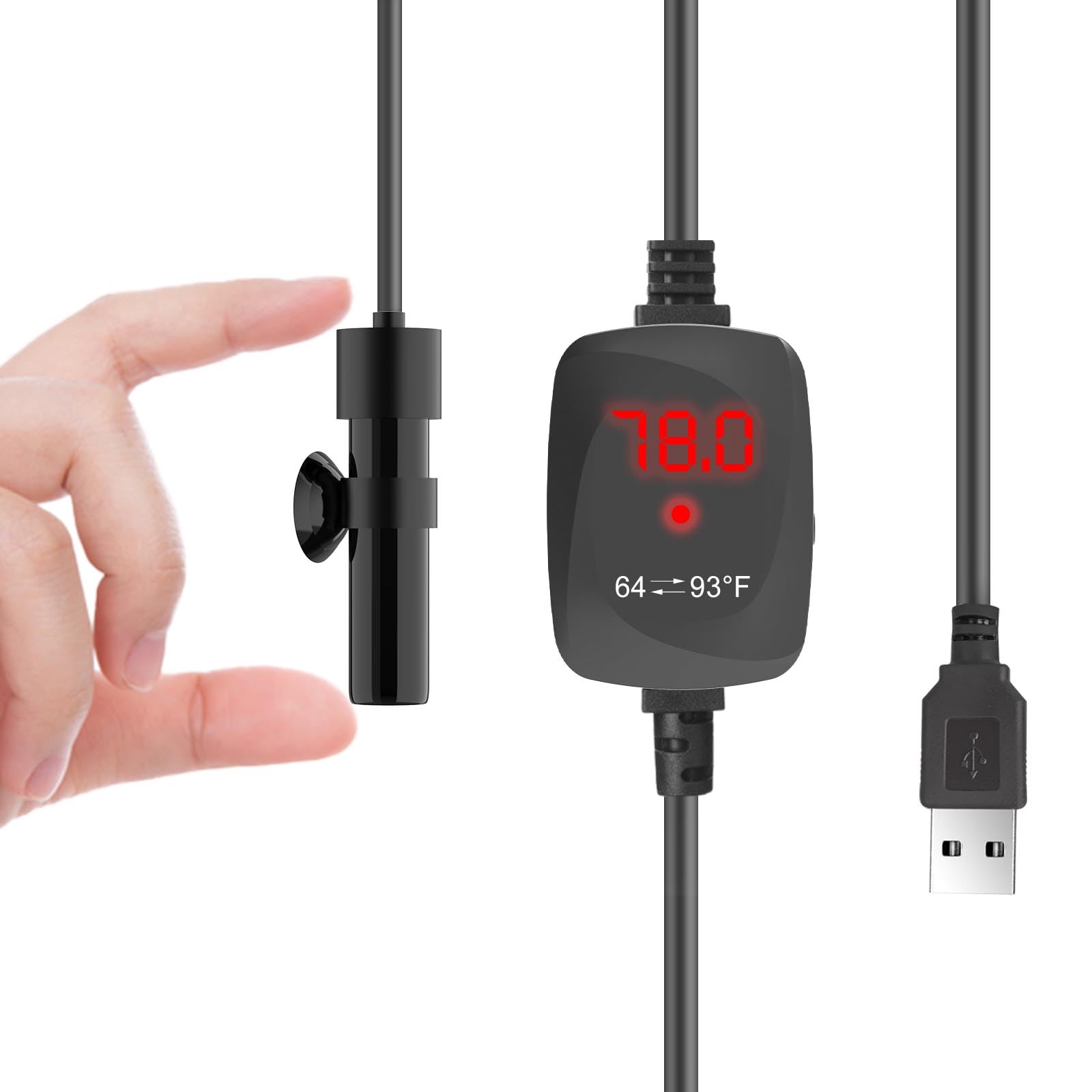 Photo 1 of VCRAZE Mini Aquarium Heater 10W USB Digital Display