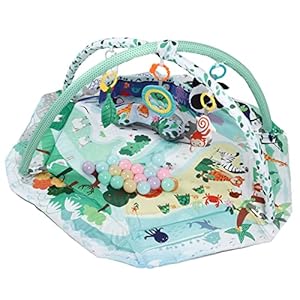 Baby Speelkleed Multipurpose Opvouwbare Piano Gym Peuter Doek Activiteitencentrum Met Beweegbaar Speelgoed voor Vloer 43.3×43.3×16.9in (BB038)