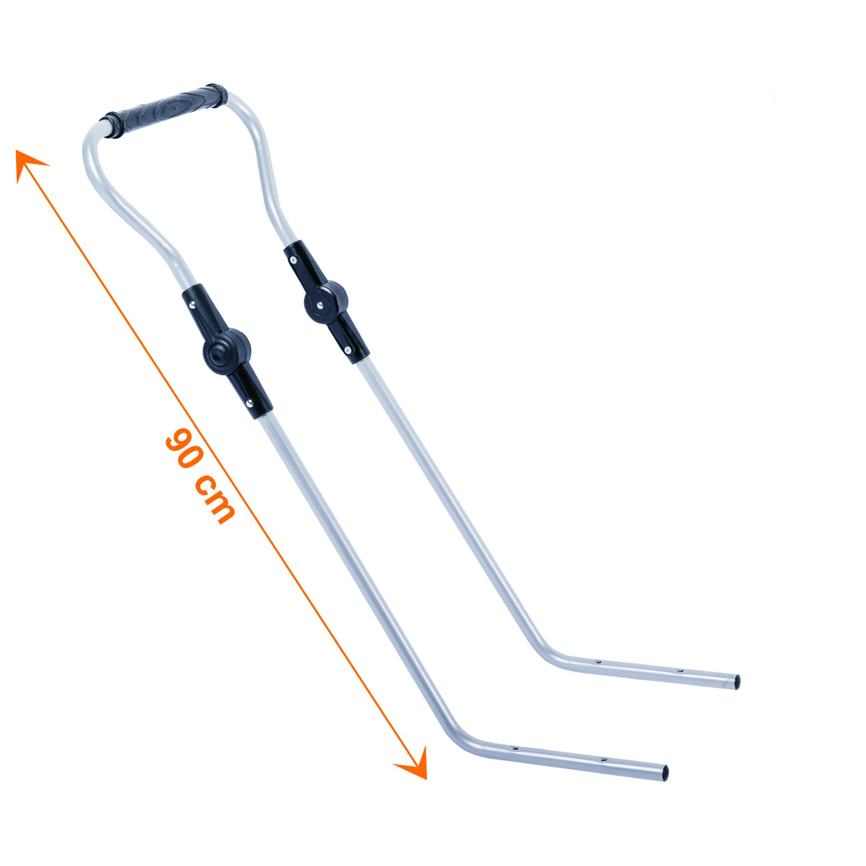 Clamaro Piccolino Rodel Schlitten aus Leichtmetall Silber - Rennrodel bis zu max. 80 kg belastbar - Sitzfläche aus Stabiler Kunststoff Platte