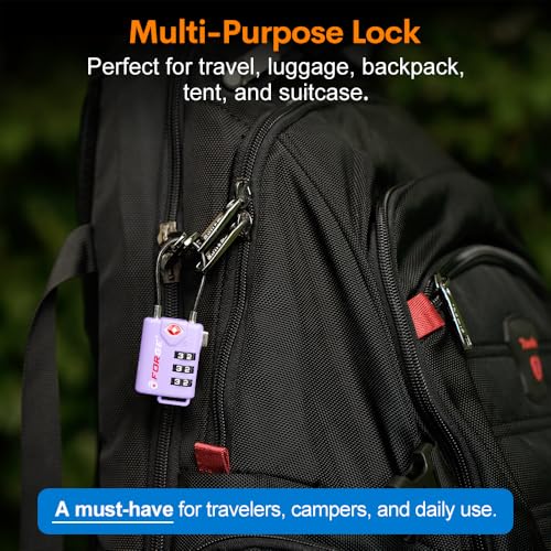 Image of TSA Approved Cable Luggage Locks, Re-settable Combination with Alloy Body