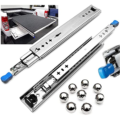 Schwerlast Kugellager Schubladenführung, Schubladenschienen Teleskopschiene Schwerlastauszug Vollauszug 1200Mm, Tragkraft 120 Kg, Schubladenschienen Mit Verriegelung, Für Schubladen,1200mm(48inch) Cover