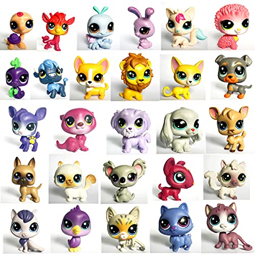 Random 10PCS Rare lps Shorthair Cat and Collie Lot lps Cats and Dachshund Dogs Collie Cocker Spaniel Great Dane Husky Figure Toy Lot Mini Shop Pet Littlest Pet Shop Toy(Random 10PCS Random )