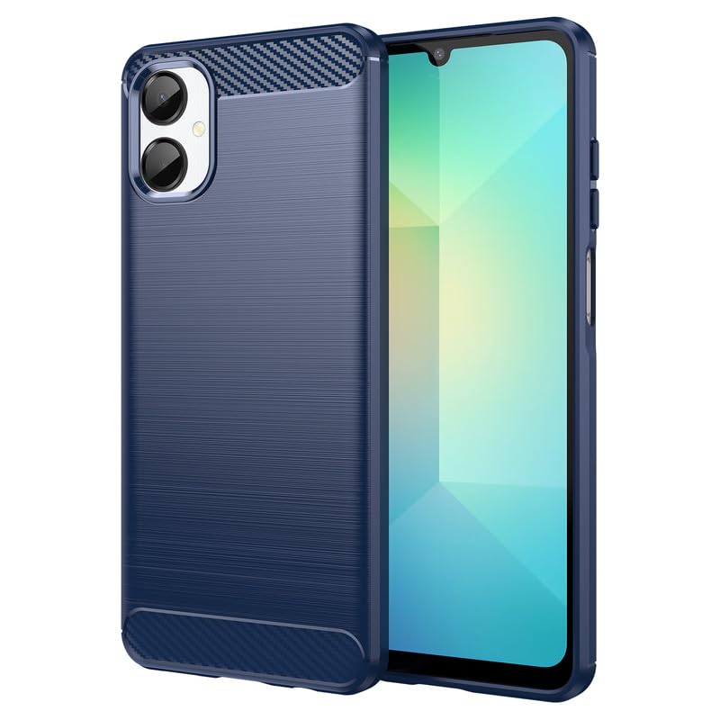 Image of Hybrid Carbon Fiber Back Case for Samsung Galaxy A06 (Blue)