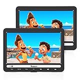 【Batería Regarcable】La pantalla principal tiene la batería recargable que soporta la reproducción hasta 4 - 5 horas, cuando se reproducen ambas pantallas al mismo tiempo, la batería puede durar de 2 a 3 horas. También llevamos AC cargador y cargador de coche en el paquete, que no se preocupe más por la batería se apaga cuando sales, le permite ver películas en cualquier momento y en cualquier lugar