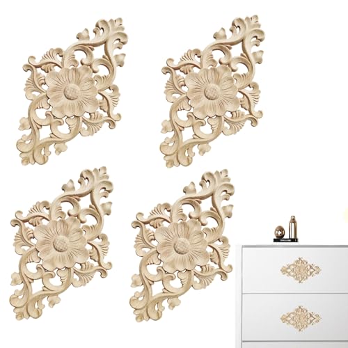 [Adatto a molteplici scenari] Legno Wooden Fregi in Legno Decorativi adesivo in legno dal design accattivante è adatto a un'ampia gamma di mobili, inclusi armadi, finestre, comodini e guardaroba.