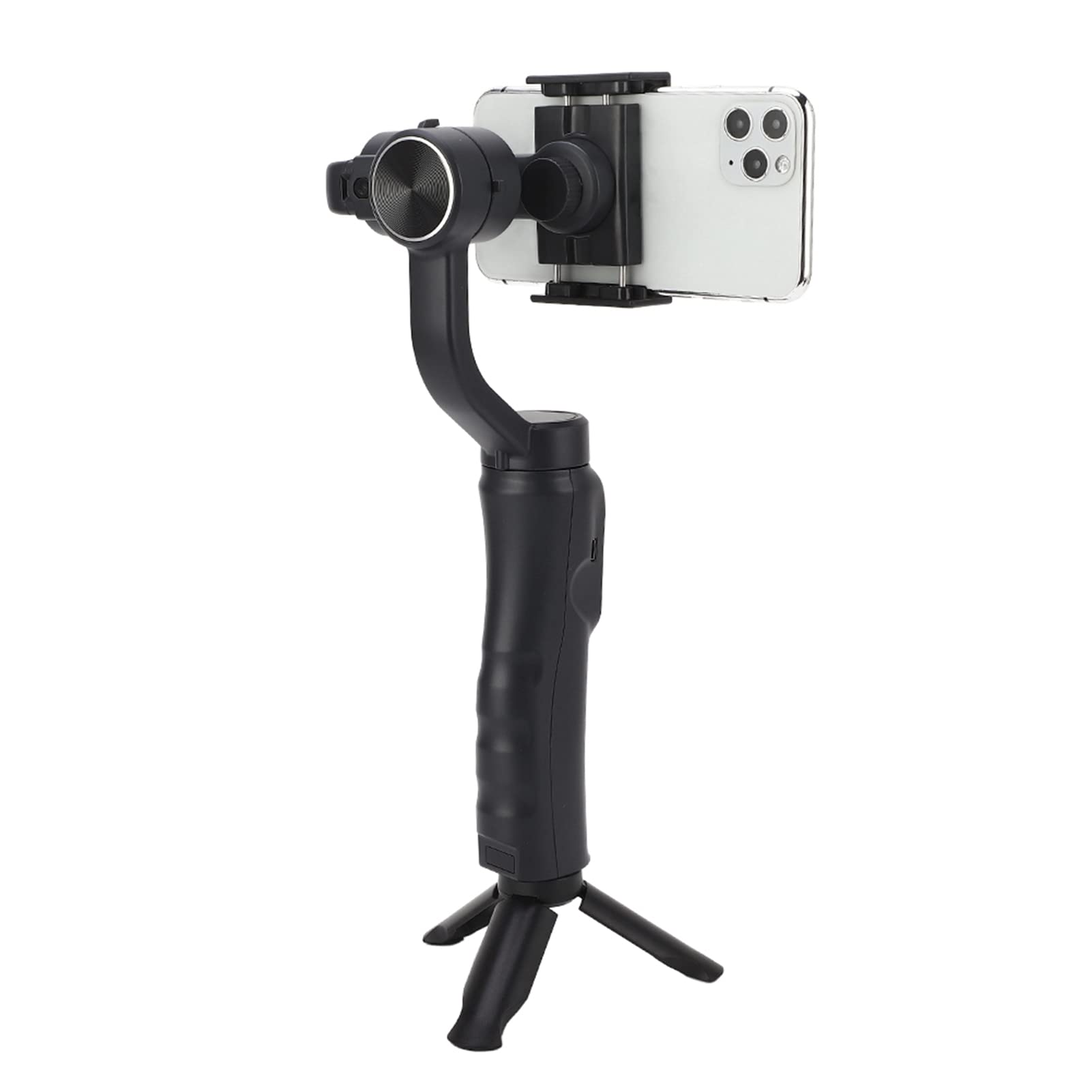 Ausla Estabilizador de Teléfono de 3 Ejes Cardán de Mano ABS con Seguimiento Automático Reconocimiento Facial Modo Panorámico de 2200 MAh para Vlog Live Stream Travel Smartphones iOS