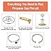 GASPRO Propane Gas Fire Pit Kit, with 12 Inch Jet Fire Pit Burner Ring, for DIY & Upgrade Propane Fire Pit, Fireplace, Heavy Duty 304 Stainless Steel, Indoor & Outdoor Use