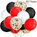 Produktbild 80 Stücke Halloween Luftballons Set Konfetti Luftballons Latex Luftballons für Geburtstag Baby Duschen Hochzeit Abschluss 4. Juli Dekorationen, 12 Zoll (Rot, Schwarz, Weiß)