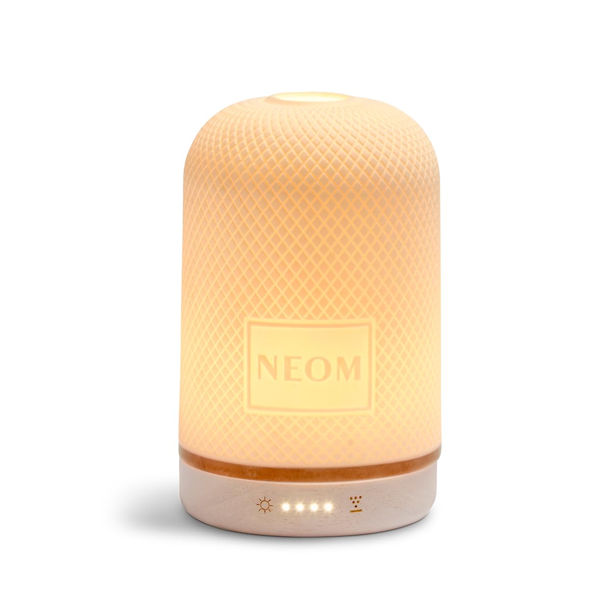 NEOM – Wellbeing Pod | Diffuseur d'huiles essentielles à ultrasons de qualité supérieure | Couvercle en céramique, lumière LED et minuterie | Diffuseur d'aromathérapie | Parfum d'intérieur