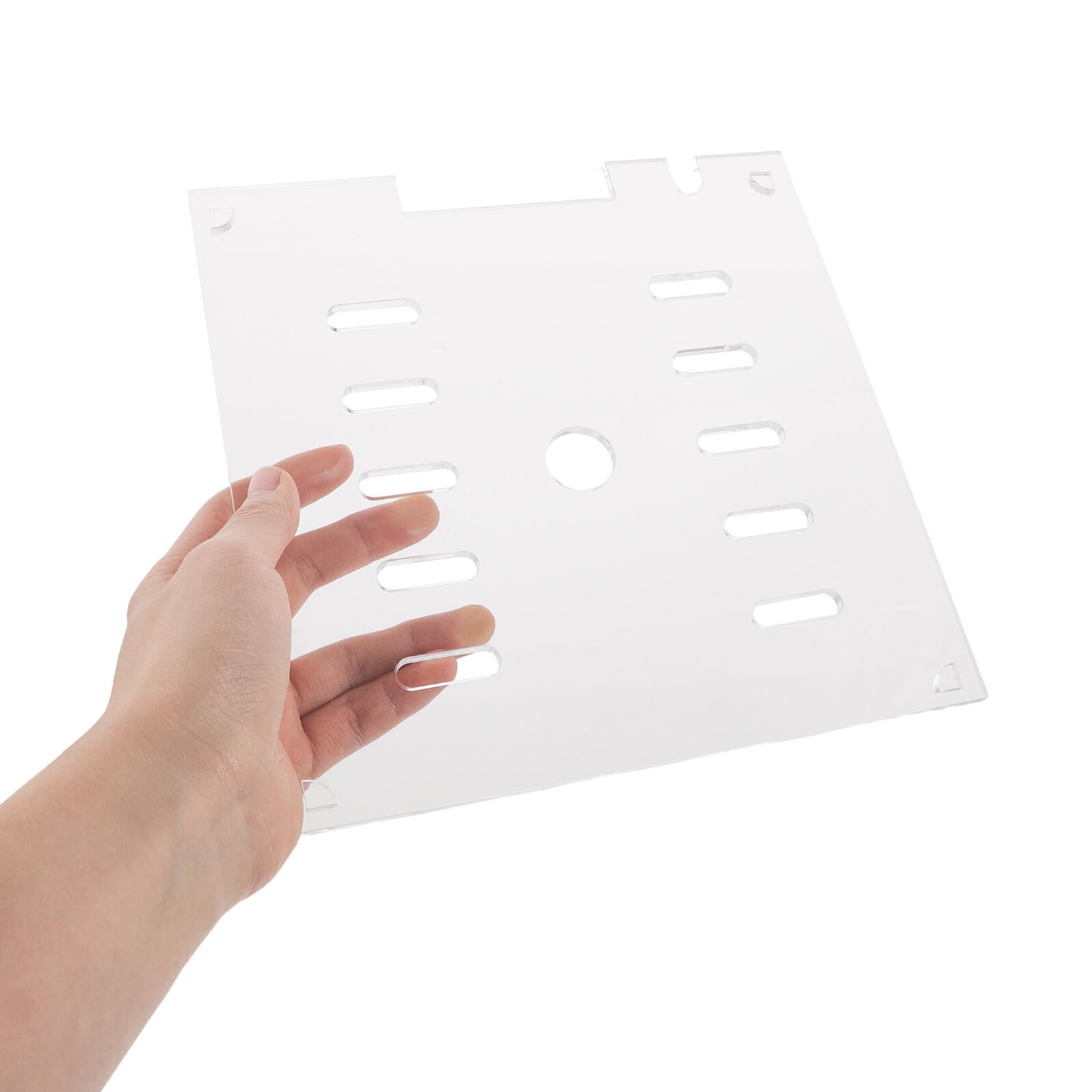 ARTIBETTER Couvercle en Acrylique Transparent 20x20 Cm pour Aquarium, Couvercle de Protection Anti-Saut Carré avec Grille, Accessoire pour Poissons, Crevettes et Tortues Aquatiques