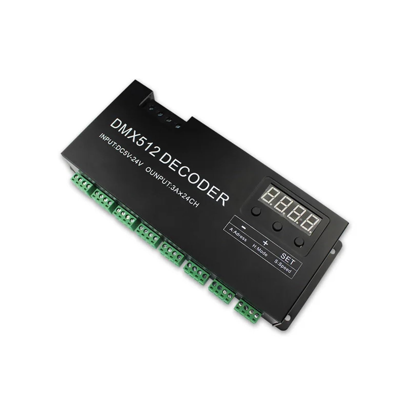24 Channel RGB dmx512 decoder led Strip Controller 72A dimmer PWM Driver Input DC5-24V 24CH Light Control