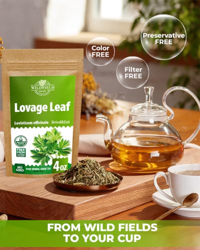 Image of 4 oz. Dried Lovage Herb Lovage Leaves Herbal Tea (Levisticum Officinale) - 113g Herb Tea Levisticum