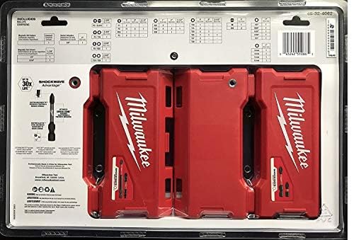 Milwaukee, 48-32-4062, Shockwave, set di punte per avvitatore a percussione, 74 pezzi