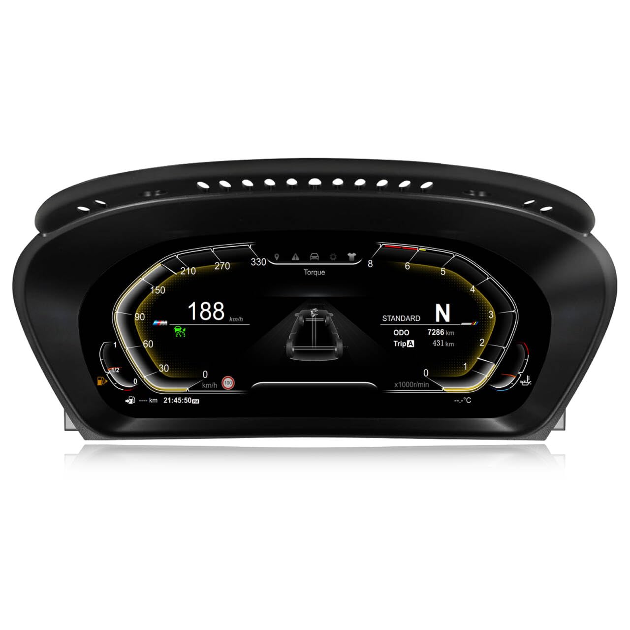 Combiné d’instruments numérique LCD 12,3 pouces pour BMW X5 E70 & X6 E71 (2006–2013) Remplacement du tableau de bord
